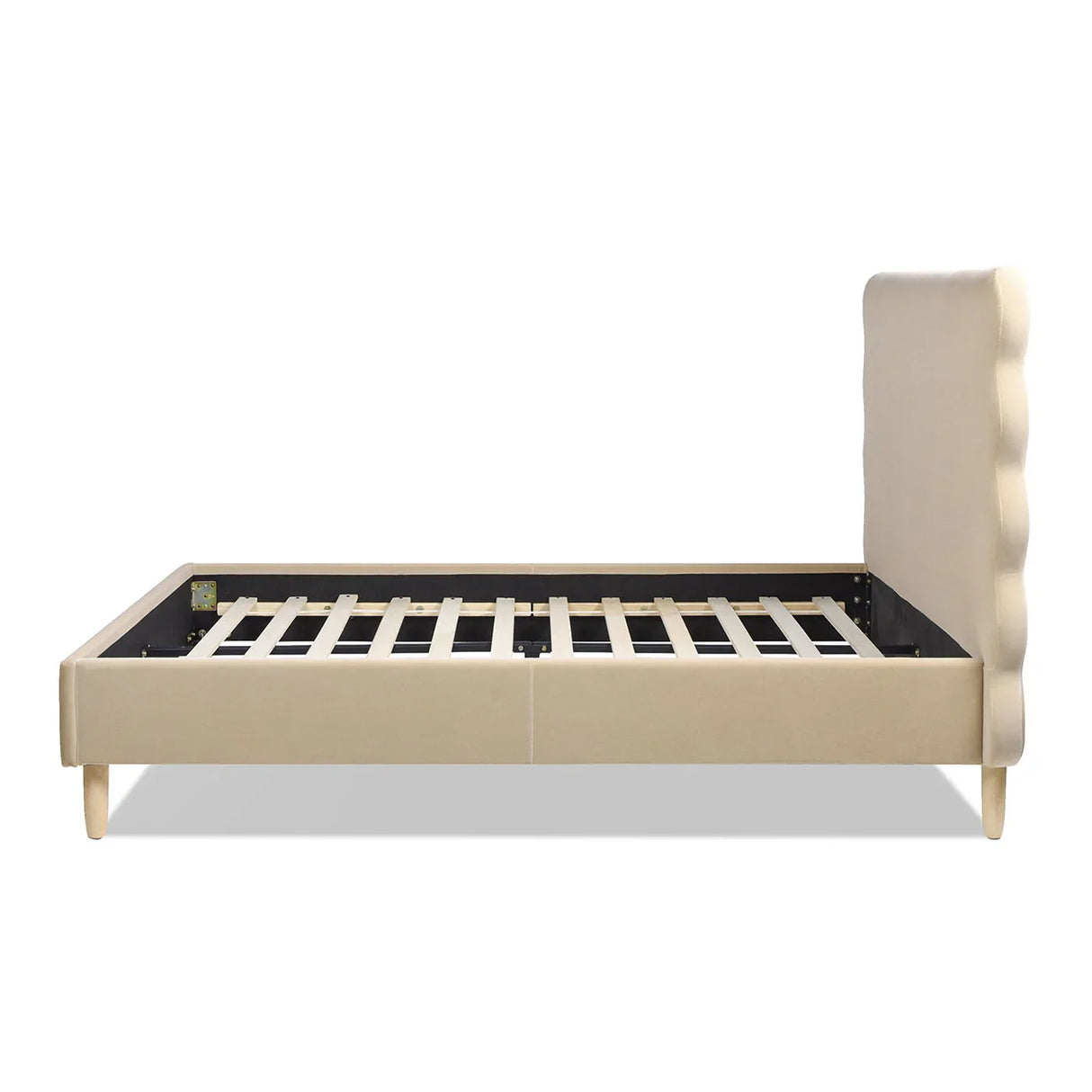 Stockholm - Modern Wavy Headboard Platform Bed - Furniture Home Direct