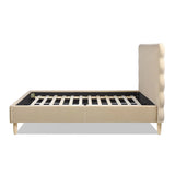 Stockholm - Modern Wavy Headboard Platform Bed - Furniture Home Direct