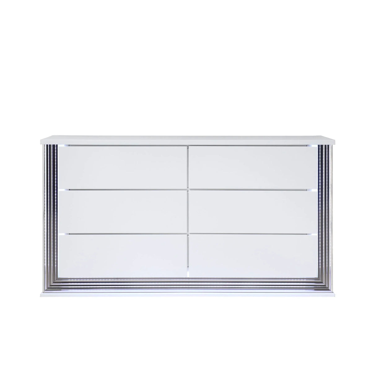 Moon - Smooth Dresser With LED - White - Furniture Home Direct