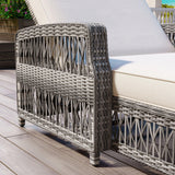 2 Piece Reclining Chaise Set - Beige - Furniture Home Direct