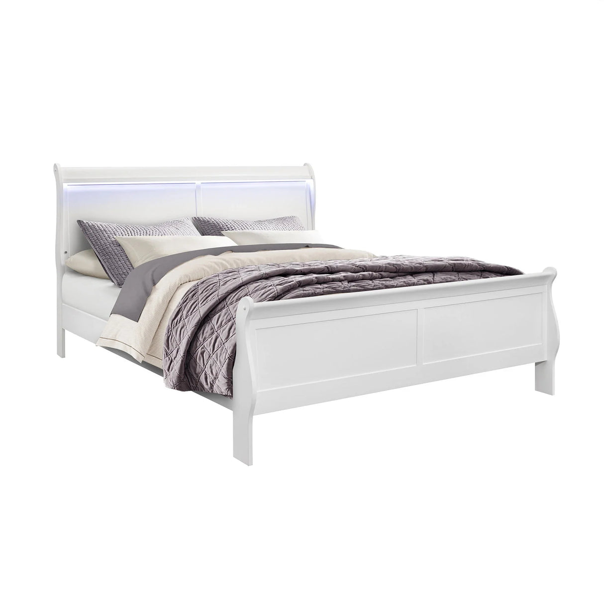 Charlston - 5 Piece Bedroom Set With LED Headboard - Furniture Home Direct