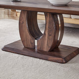 Coffee Table Modern Rectangular Walnut Finish Walnut - Furniture Home Direct