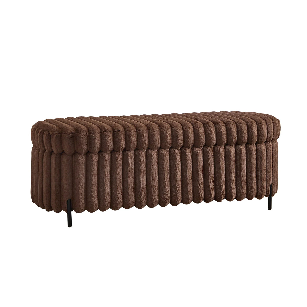 Flip Top Storage Bench With Metal Legs - Furniture Home Direct