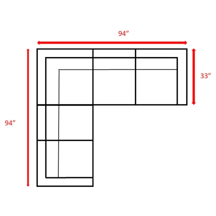 Fully Assembled Patio Sectional with Cushions - Furniture Home Direct