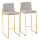 Fuji - Contemporary Design High Back Barstool (Set of 2) - Furniture Home Direct