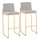 Fuji - Contemporary Design High Back Barstool (Set of 2) - Furniture Home Direct