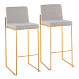 Fuji - Contemporary Design High Back Barstool (Set of 2) - Furniture Home Direct