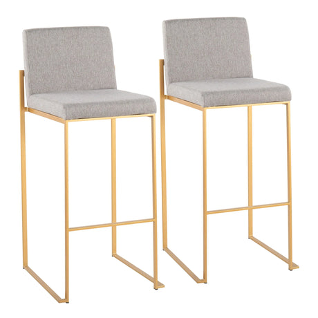Fuji - Contemporary Design High Back Barstool (Set of 2) - Furniture Home Direct