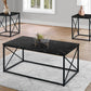 Table Set, Coffee, End, Side, Accent, Living Room, Marble Look Laminate, Contemporary & Modern (Set of 3) - Furniture Home Direct
