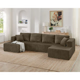 Modern Minimalist U - Shape Modular Sectional Sofa - Furniture Home Direct