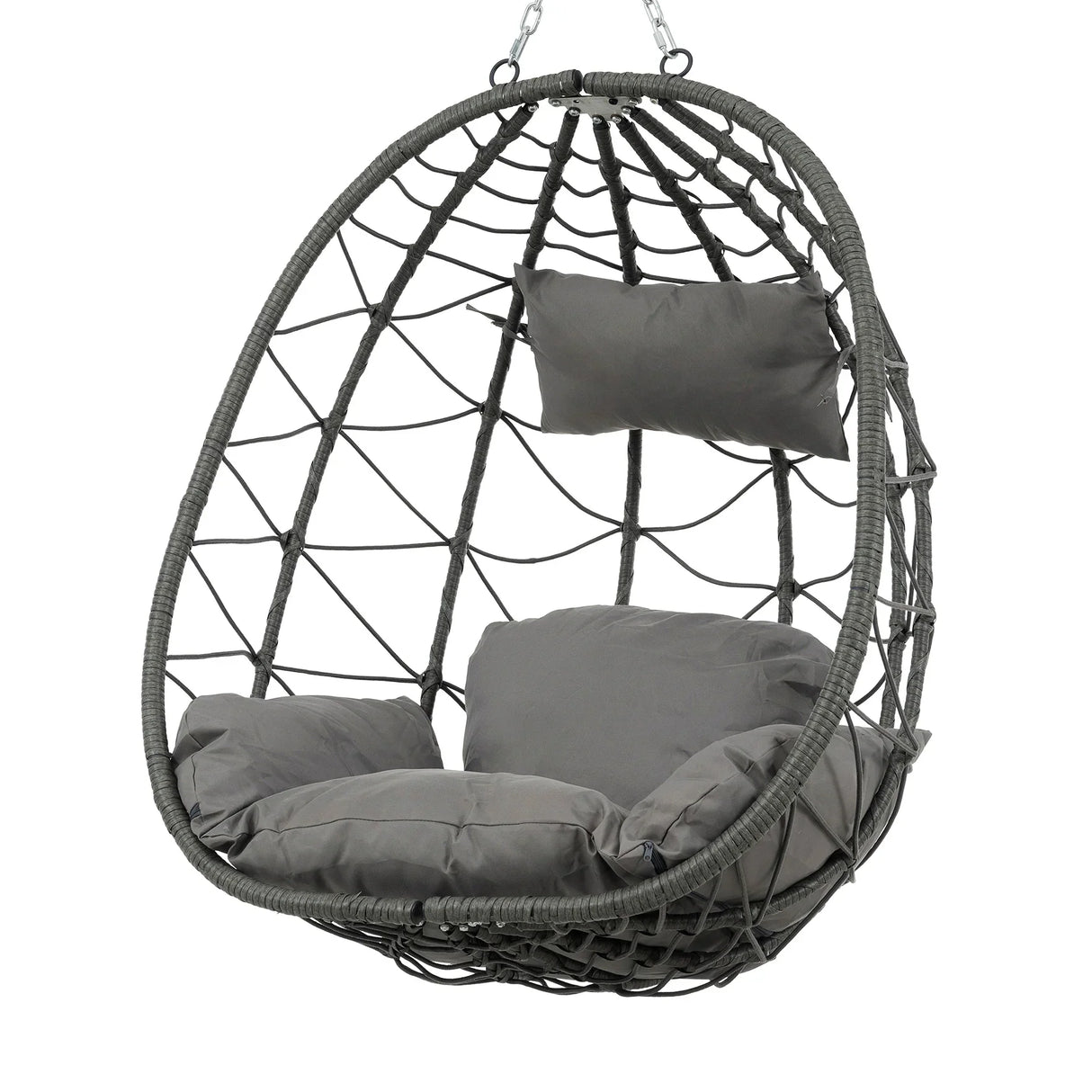 Outdoor Egg Chair With Stand - Dark Gray - Furniture Home Direct