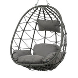 Outdoor Egg Chair With Stand - Dark Gray - Furniture Home Direct