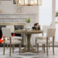 Retro Round Dining Table Set With Curved Trestle Style Table Legs And Upholstered Chairs For Dining Room - Furniture Home Direct