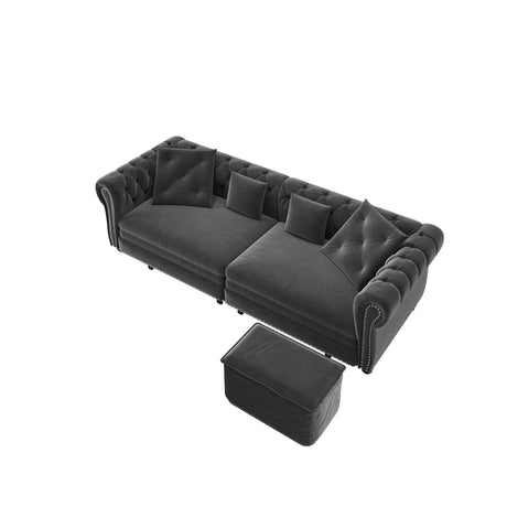 3 In 1 Pull Out Convertible Sleeper Sofa Bed - Furniture Home Direct