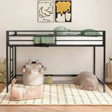Adam - Junior Twin Loft Bunk - Black - Furniture Home Direct