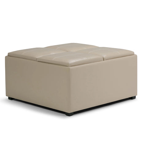 Avalon - Square Coffee Table, Storage Ottoman - Furniture Home Direct