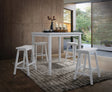 Gaucho - 5 Pieces Pack Counter Height Table Set - White - Furniture Home Direct
