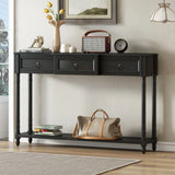 Console Table Sofa Table With Drawers For Entryway With Projecting Drawers And Long Shelf - Furniture Home Direct