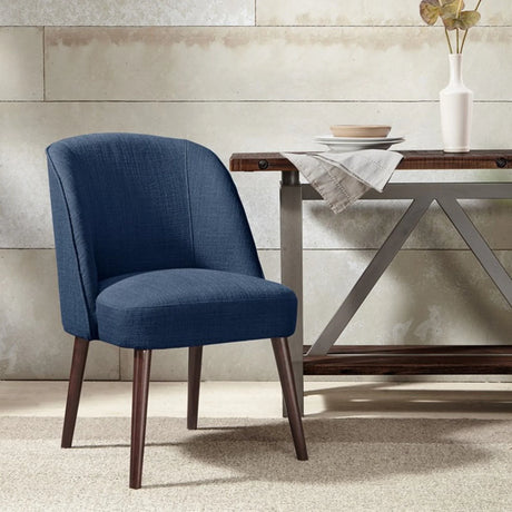 Bexley - Rounded Back Dining Chair With Wraparound Back - Blue - Furniture Home Direct