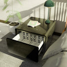 Modern Smart Side Table With Built-In Fridge, Wireless Charging, Temperature Control, Power Socket, USB Ports, Outlet Protection, Induction Light - Furniture Home Direct