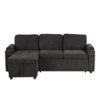 Convertible L Shaped Sofa Couch With Storage, Cup Holders, USB Ports - Furniture Home Direct