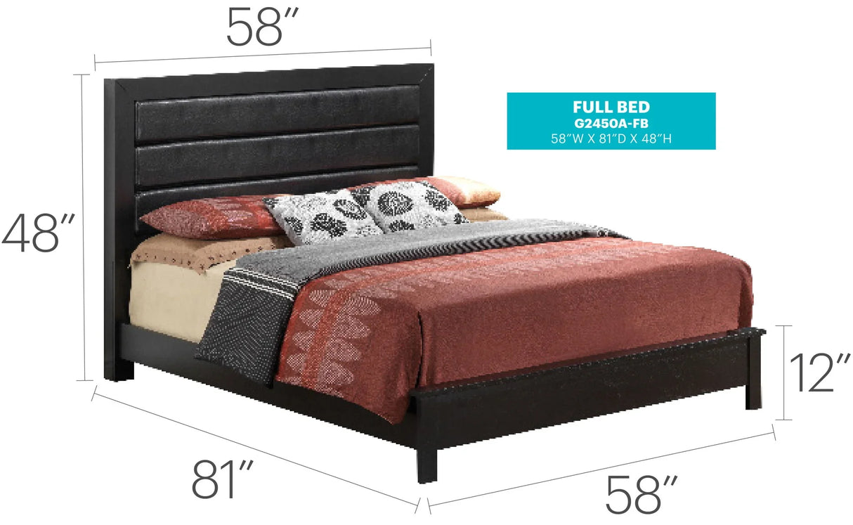 Transitional Modern Design Bed - Furniture Home Direct