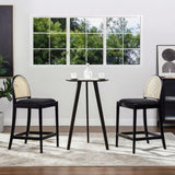 Panama - Curved Back Cane Counter Stool (Set of 2) - Furniture Home Direct