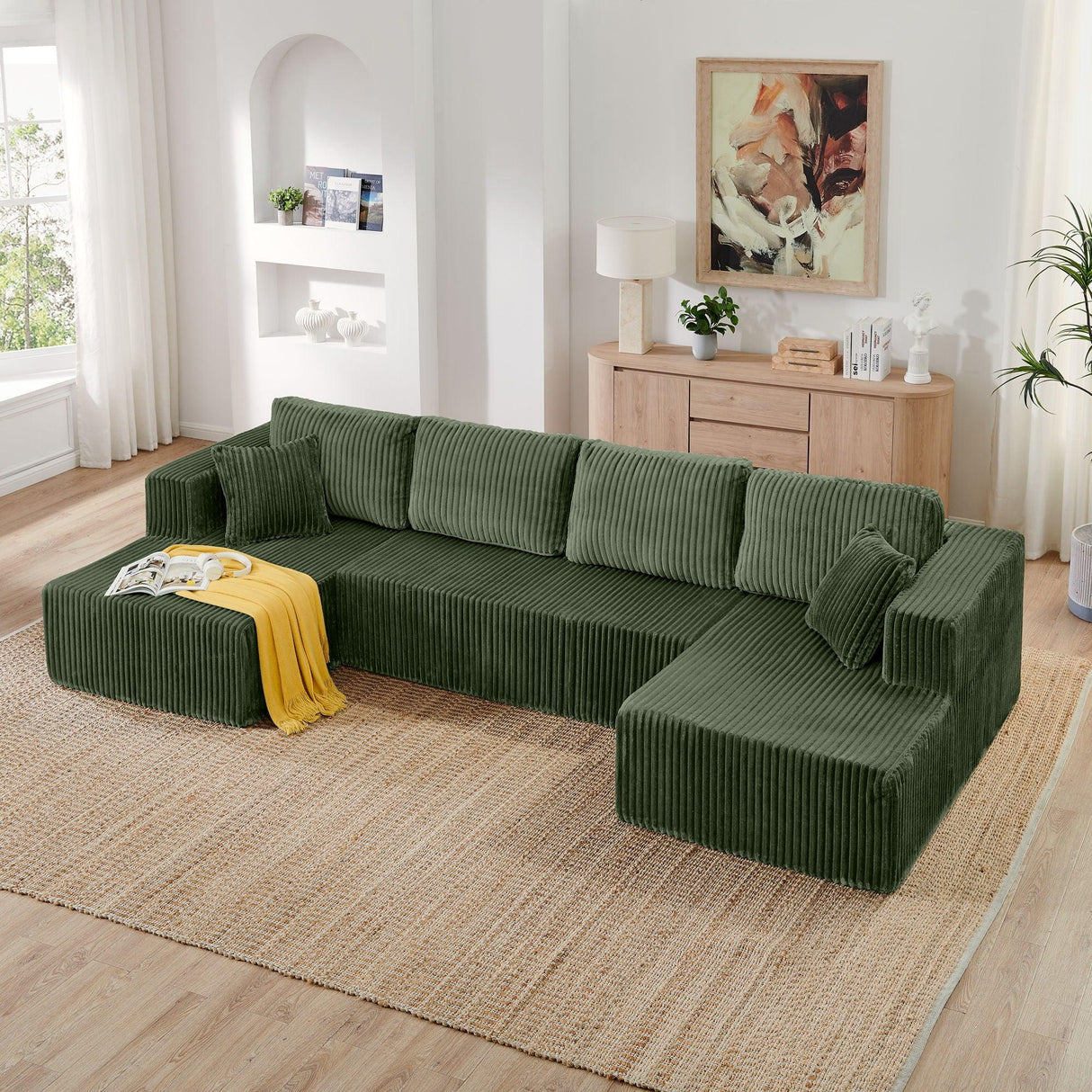 Modern Minimalist U - Shape Modular Sectional Sofa - Furniture Home Direct
