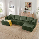 Modern Minimalist U - Shape Modular Sectional Sofa - Furniture Home Direct