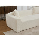 2 Piece Boucle Cloud Living Room Set, Beige - Furniture Home Direct