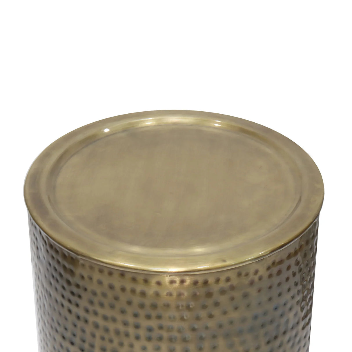 Corbin - Hammered Metal Side Table - Furniture Home Direct