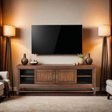 Branson - TV Stand Console, For TVs Up To 85", Two Tone - Brown - Furniture Home Direct