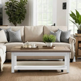 Hampton - Hampton - Coffee Table - Jasmine Whitewash / Barnwood - Furniture Home Direct