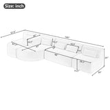 Upholstered Sofa Free Combined Sofa Couch With 2 Chaise Lounge And Five Back Pillows For Living Room - Furniture Home Direct