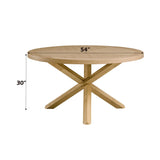 Kasem - Round Dining Table - Oak - Furniture Home Direct