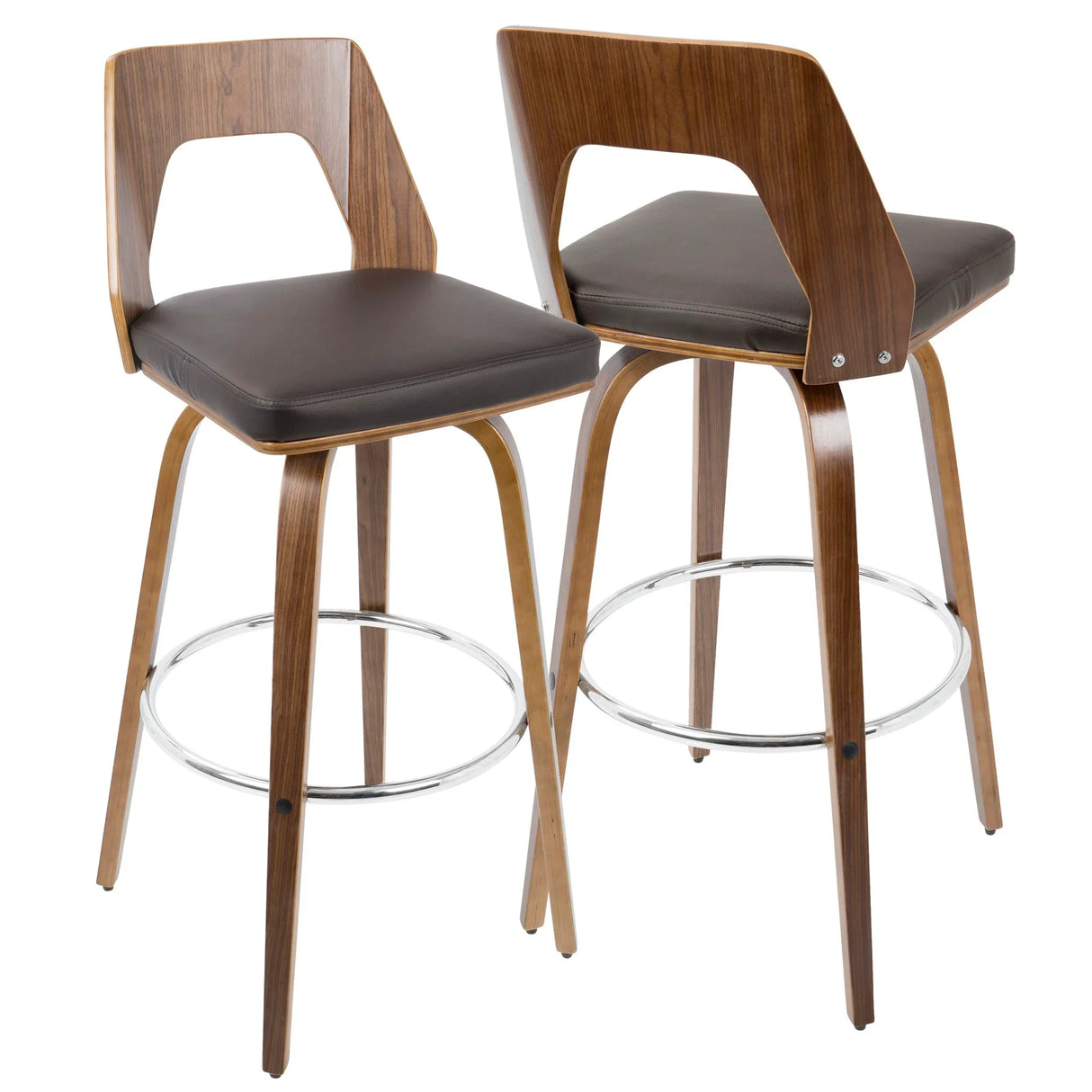 Trilogy - Mid Century Modern Barstool (Set of 2) - Furniture Home Direct