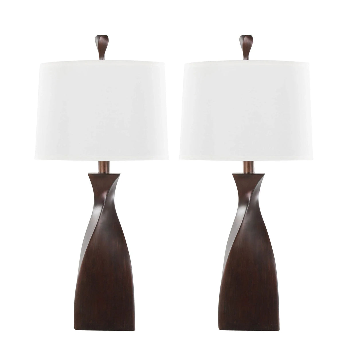 Curvo - Contemporary Polyresin Table Lamp (Set of 2) - Furniture Home Direct