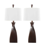 Curvo - Contemporary Polyresin Table Lamp (Set of 2) - Furniture Home Direct