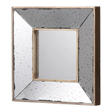 Distressed Accent Mirror, Traditional Style Framed Wall Mirror For Living Room - Furniture Home Direct