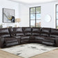 Saul - Power Recliner Sectional Sofa With USB Port Cupholder Console - Furniture Home Direct