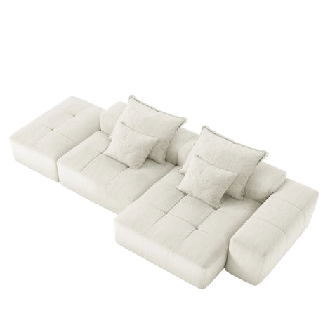 Modern Oversized Diy Combination Modular Sectional Sofa With Pillows - Furniture Home Direct