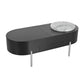 Lift Top Coffee Table With 360 Degree Marble Patterned Rotating Tray - Furniture Home Direct