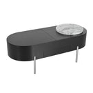 Lift Top Coffee Table With 360 Degree Marble Patterned Rotating Tray - Furniture Home Direct