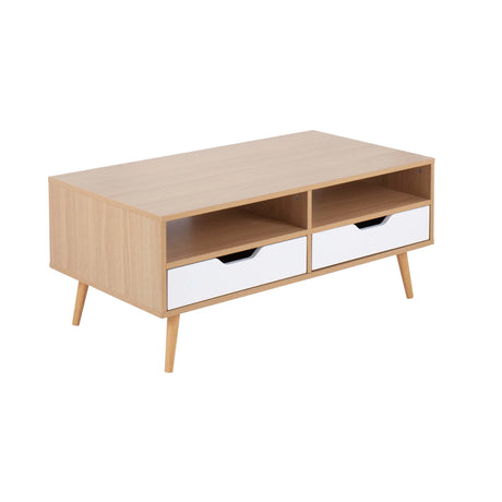 Astro - Contemporary Coffee Table - Natural / White - Furniture Home Direct