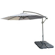 10 Ft Offset Cantilever Patio Umbrella With Crank And Tilt Adjustment For Pool, Deck, And Garden - Gray - Furniture Home Direct