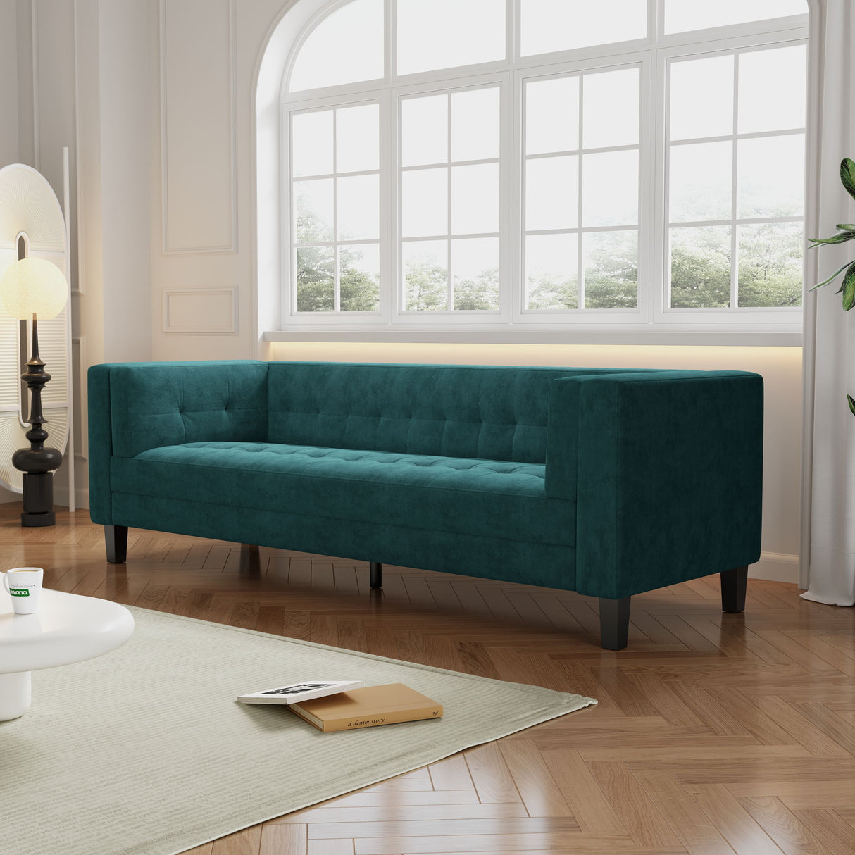 3 Seater Upholstered Tufted Sofa