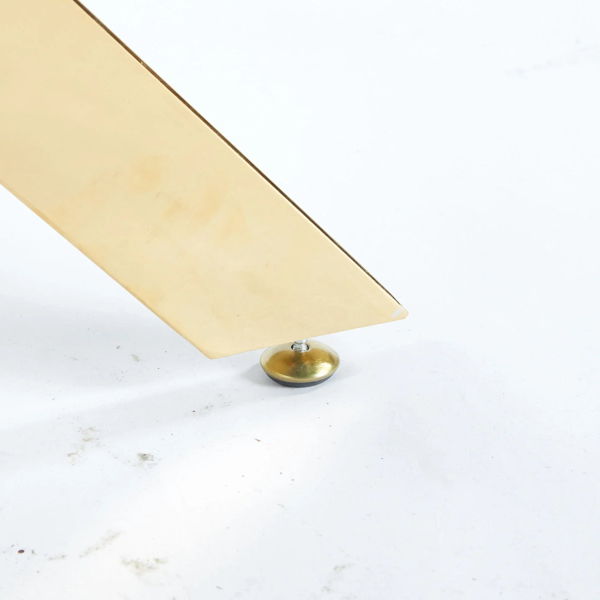 Dining Table With Cross Metal Leg And Tempered Glass, Modern Space Saving Kitchen Table For Living Room Legs, Square Table - Furniture Home Direct