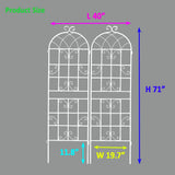 Metal Garden Rustproof Trellis For Climbing Plants Outdoor Flower Support - Furniture Home Direct