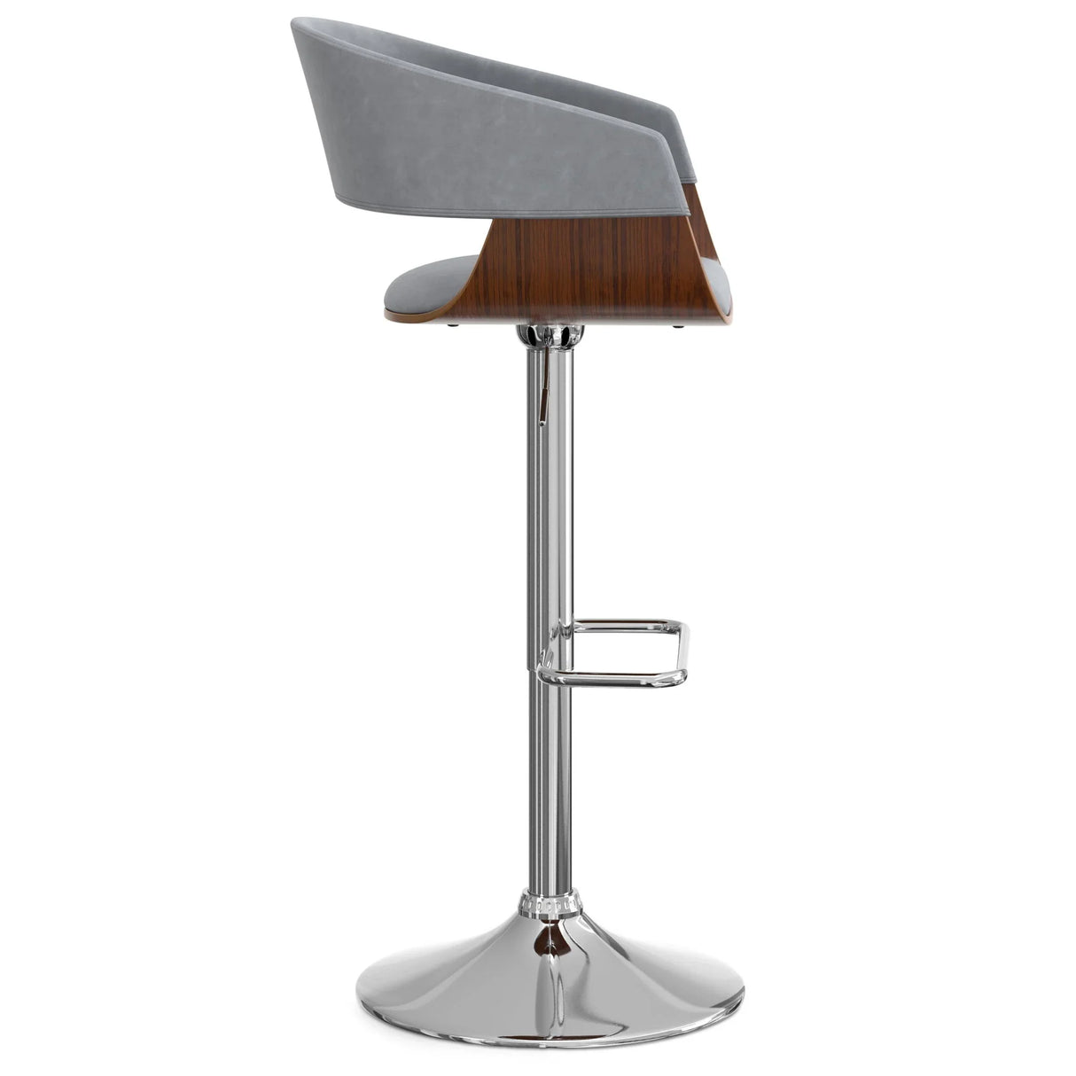 Lowell - Adjustable Swivel Bar Stool - Stone Gray - Furniture Home Direct