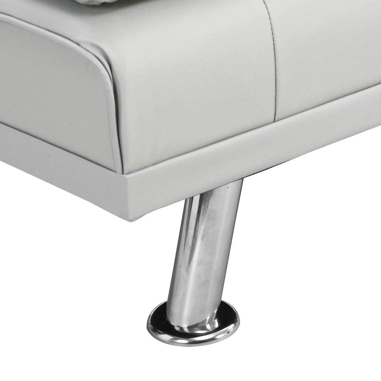 Sleeper Sofa with Armrest and Two Cup Holders - White - Furniture Home Direct